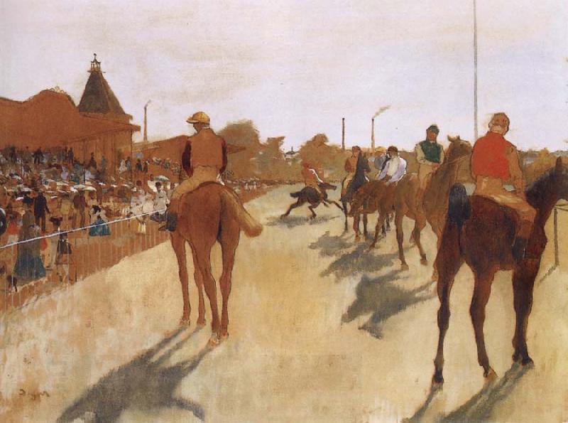 Germain Hilaire Edgard Degas Race Horses before the Stands China oil painting art